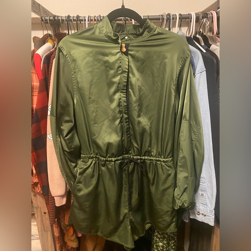 Rare Find! Limited Edition Hunter Forest Green Long Sleeve Romper Size S